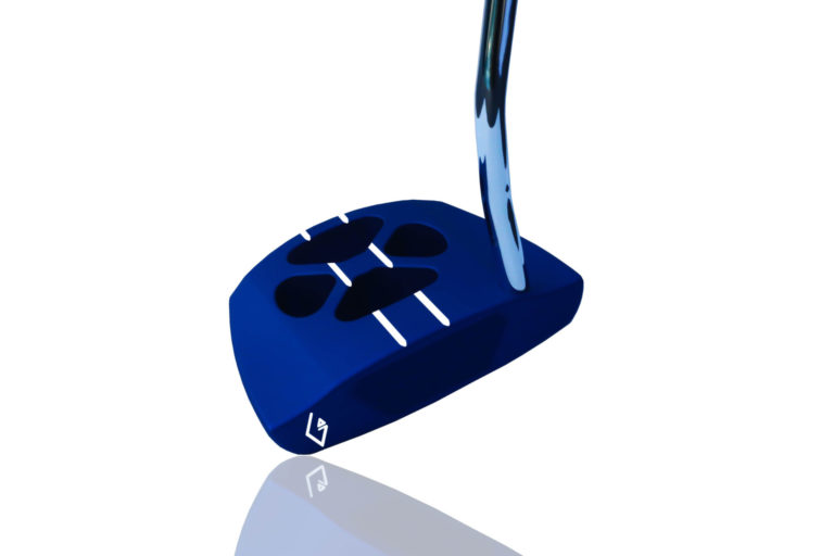 Uther-Dark-Blue-Mallet-Putter-Colored-Lines-White